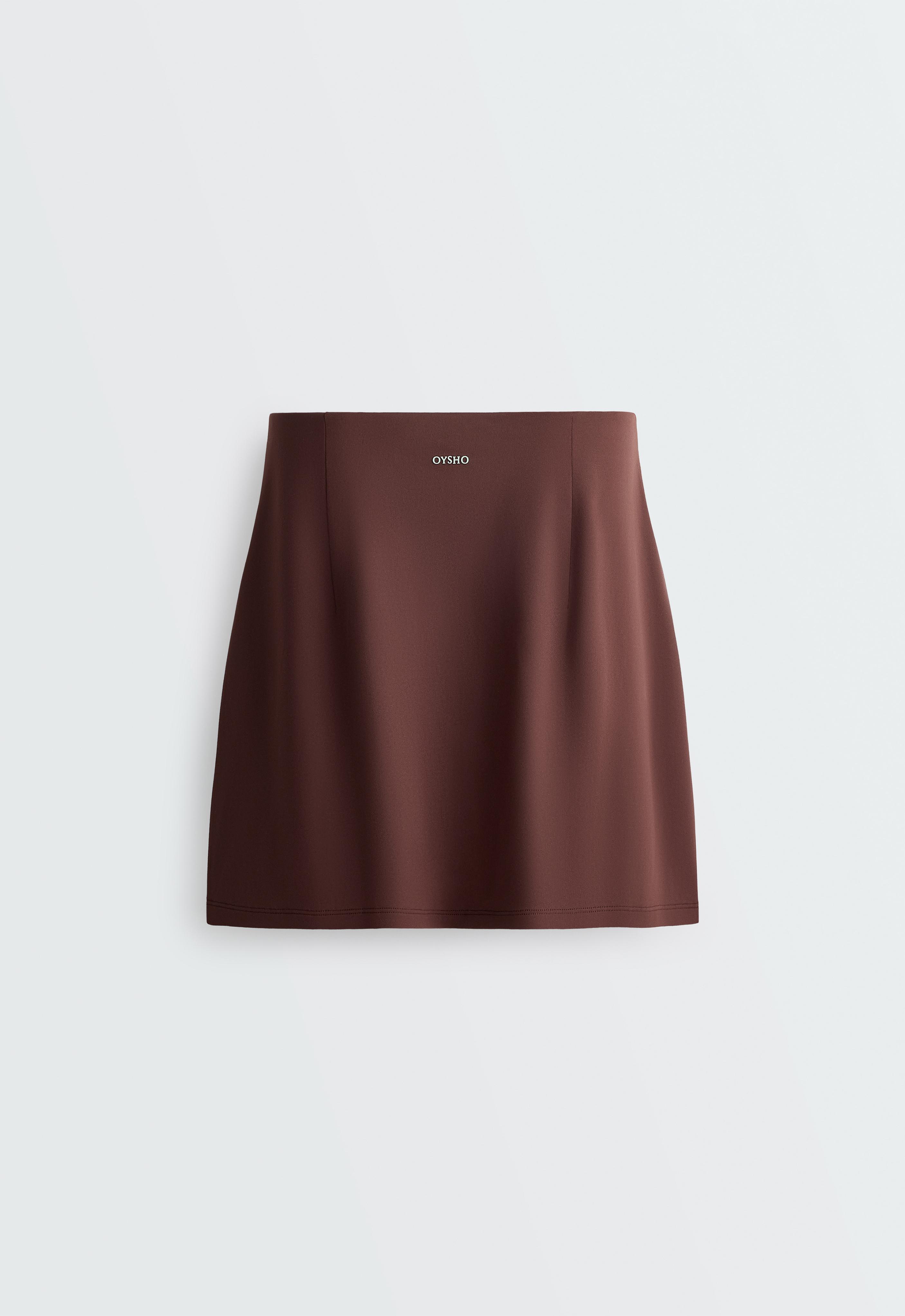 High-rise Comfortlux mini skirt — CHOCOLATE