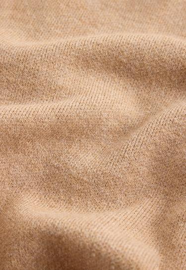 Contrast piping knit jacket — CAMEL 8