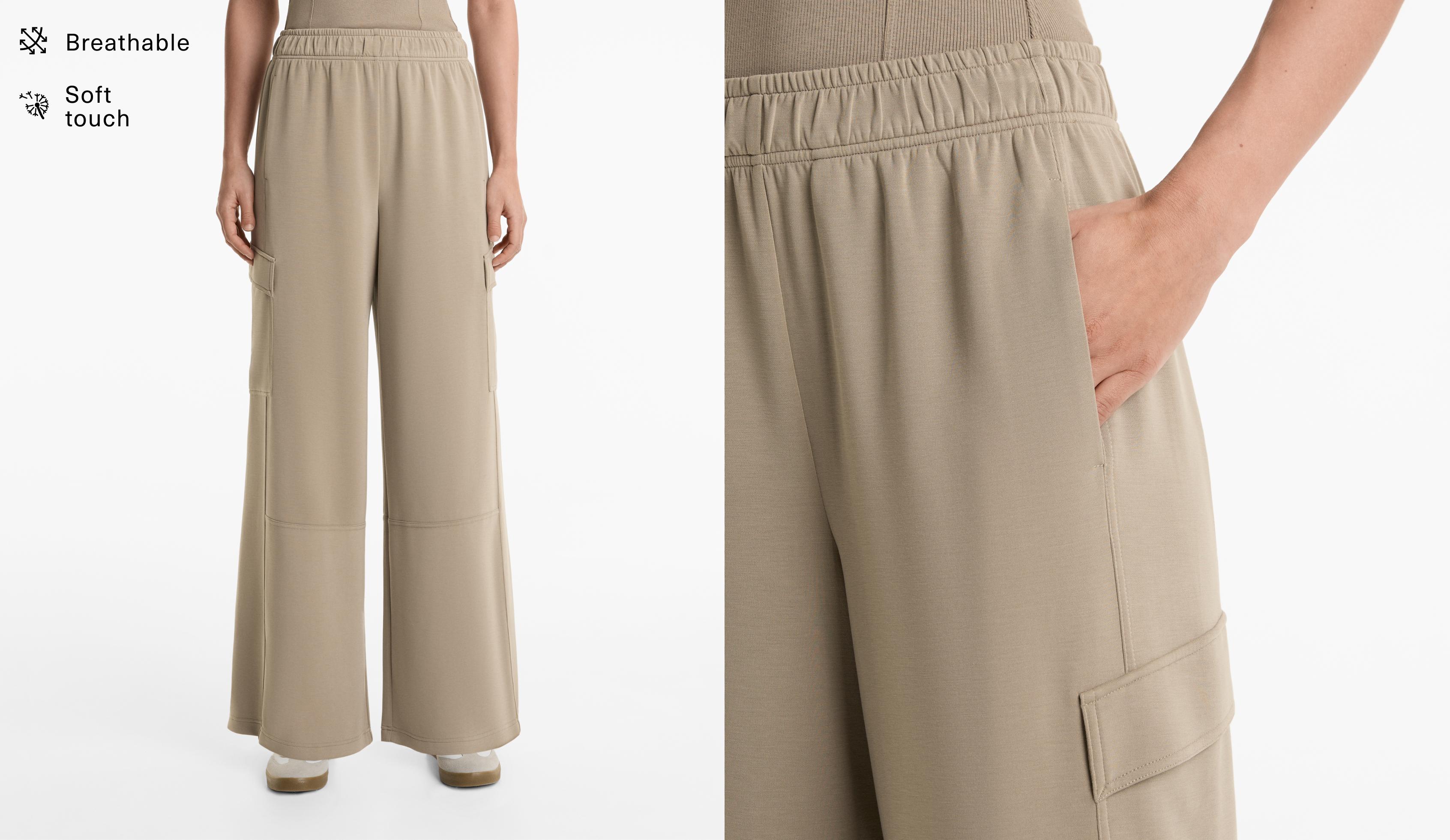 Cargo trousers with soft-touch modal - Sale Cargo trousers with soft-touch modal - Sale