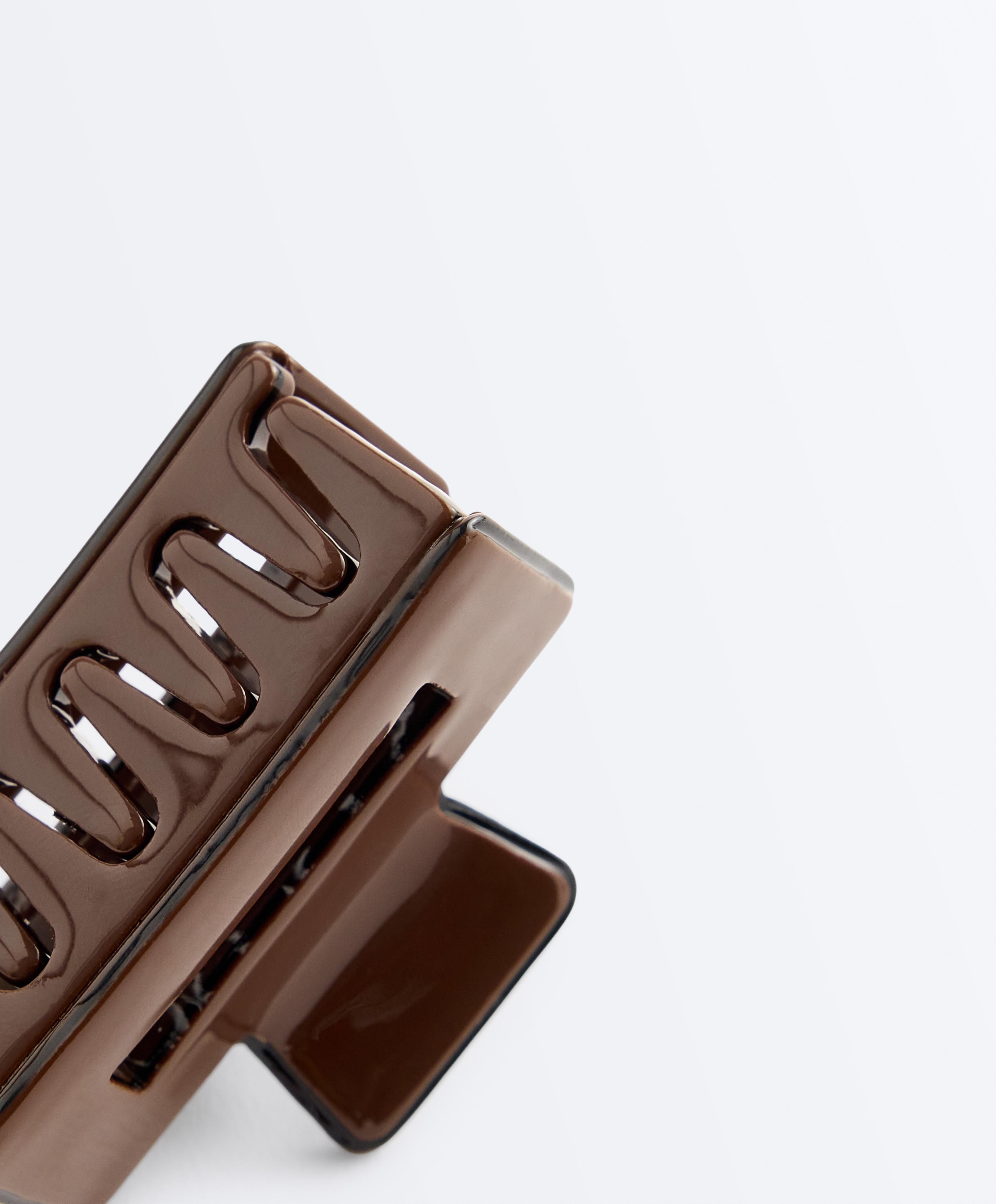 2 square piping hair claws — COPPER