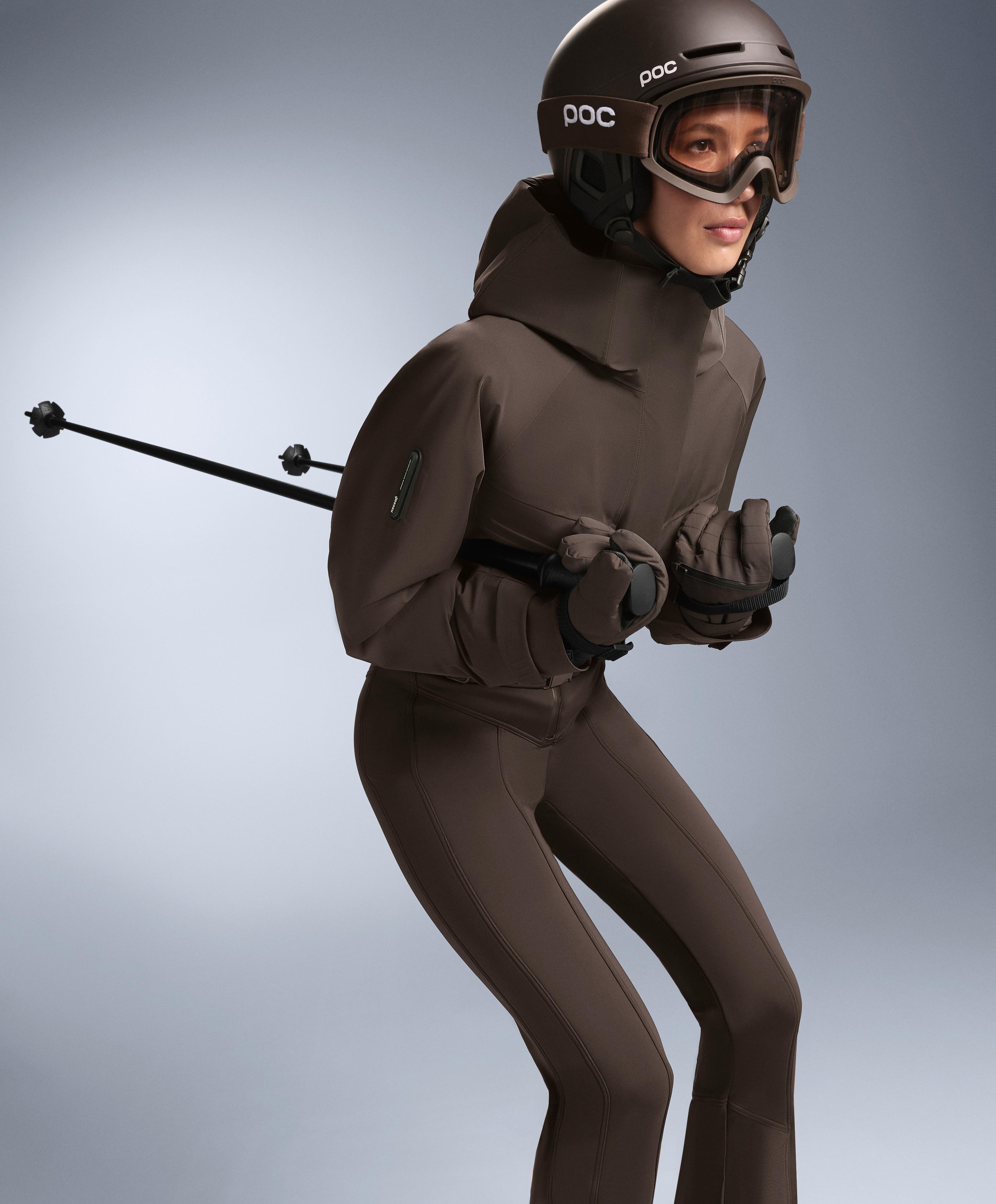 Primaloft® SKI water-resistant performance jumpsuit — DARK BROWN
