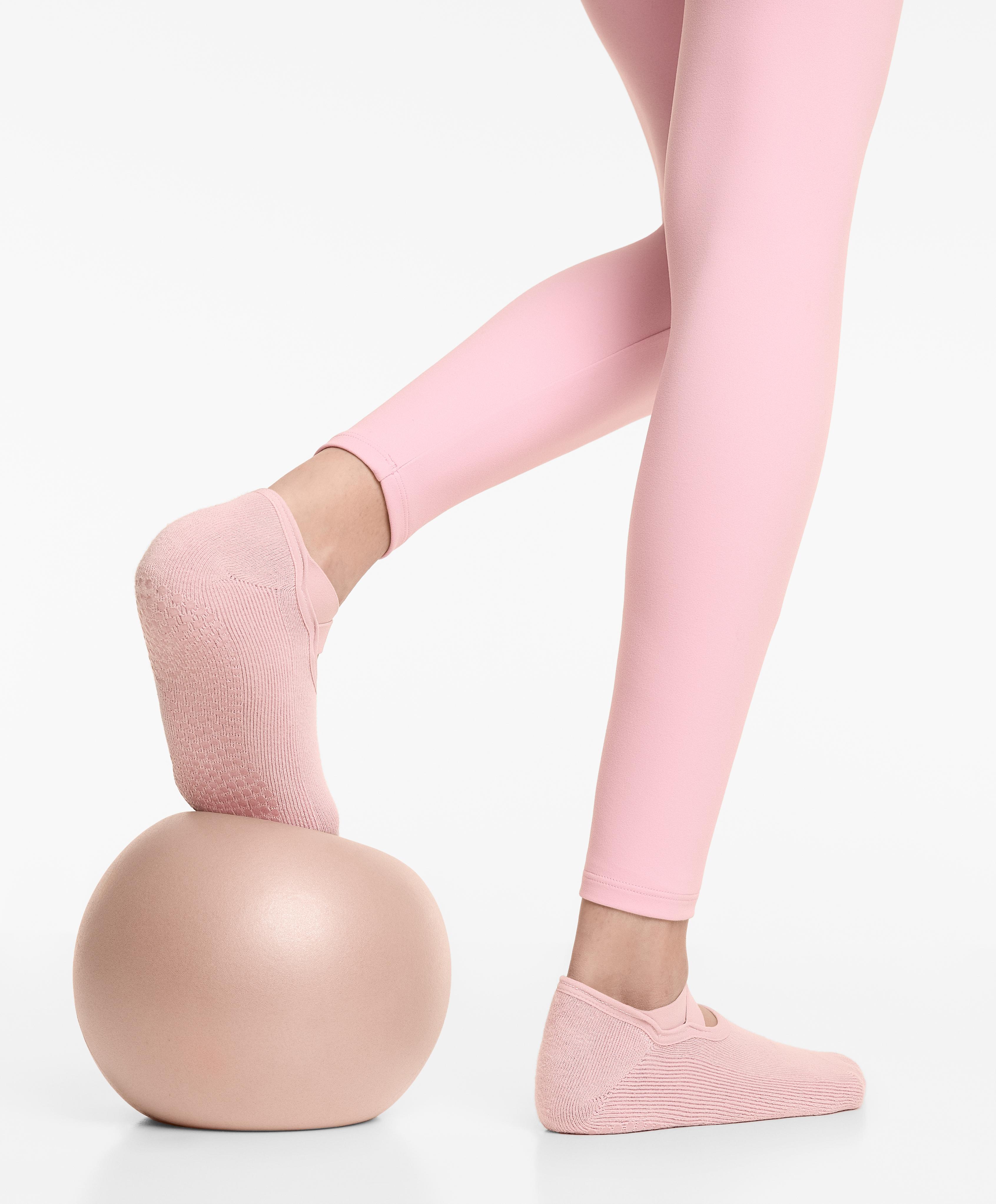 2 pares de calcetines yoga y pilates mezcla algodón cintas cruzadas acolchados - Rebajas 2 pares de calcetines yoga y pilates mezcla algodón cintas cruzadas acolchados - Rebajas