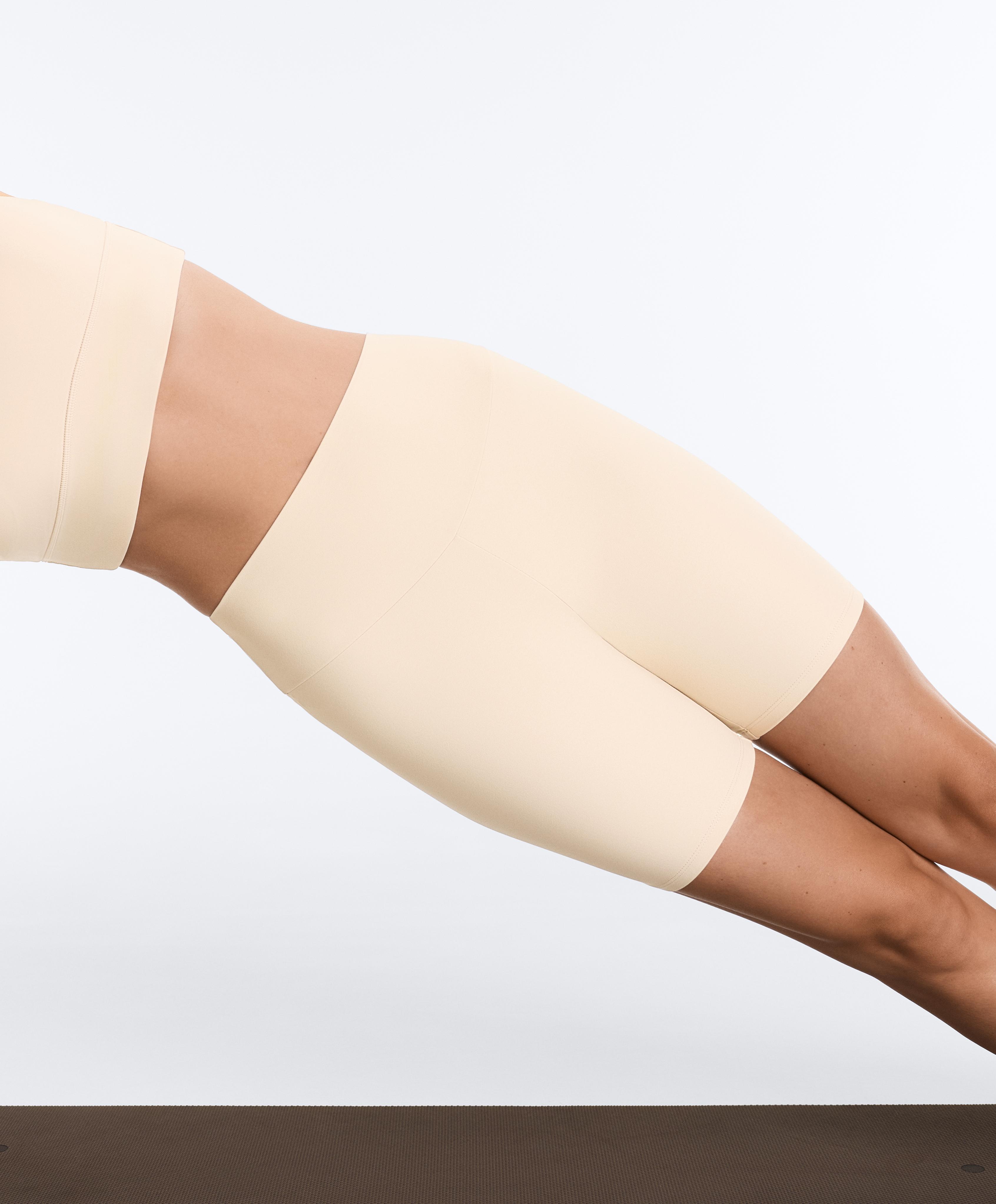 Comfortlux high-rise 20cm biker leggings — SAND