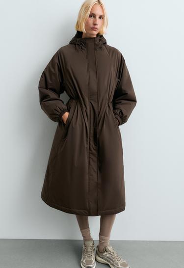 10k Thindown® waterproof super extra-light long padded jacket — BROWN 3