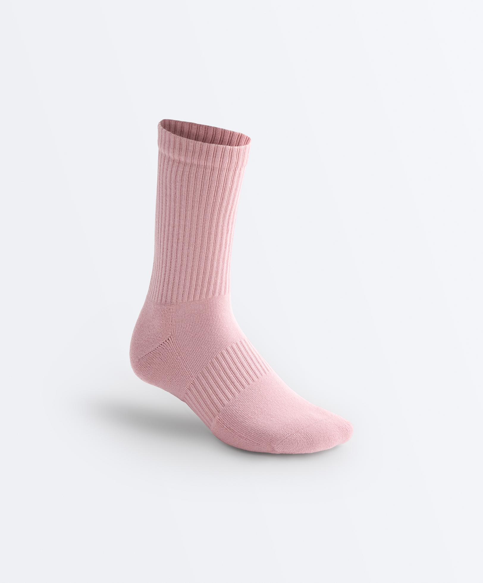 3 pairs of cotton blend classic socks — PALE PINK