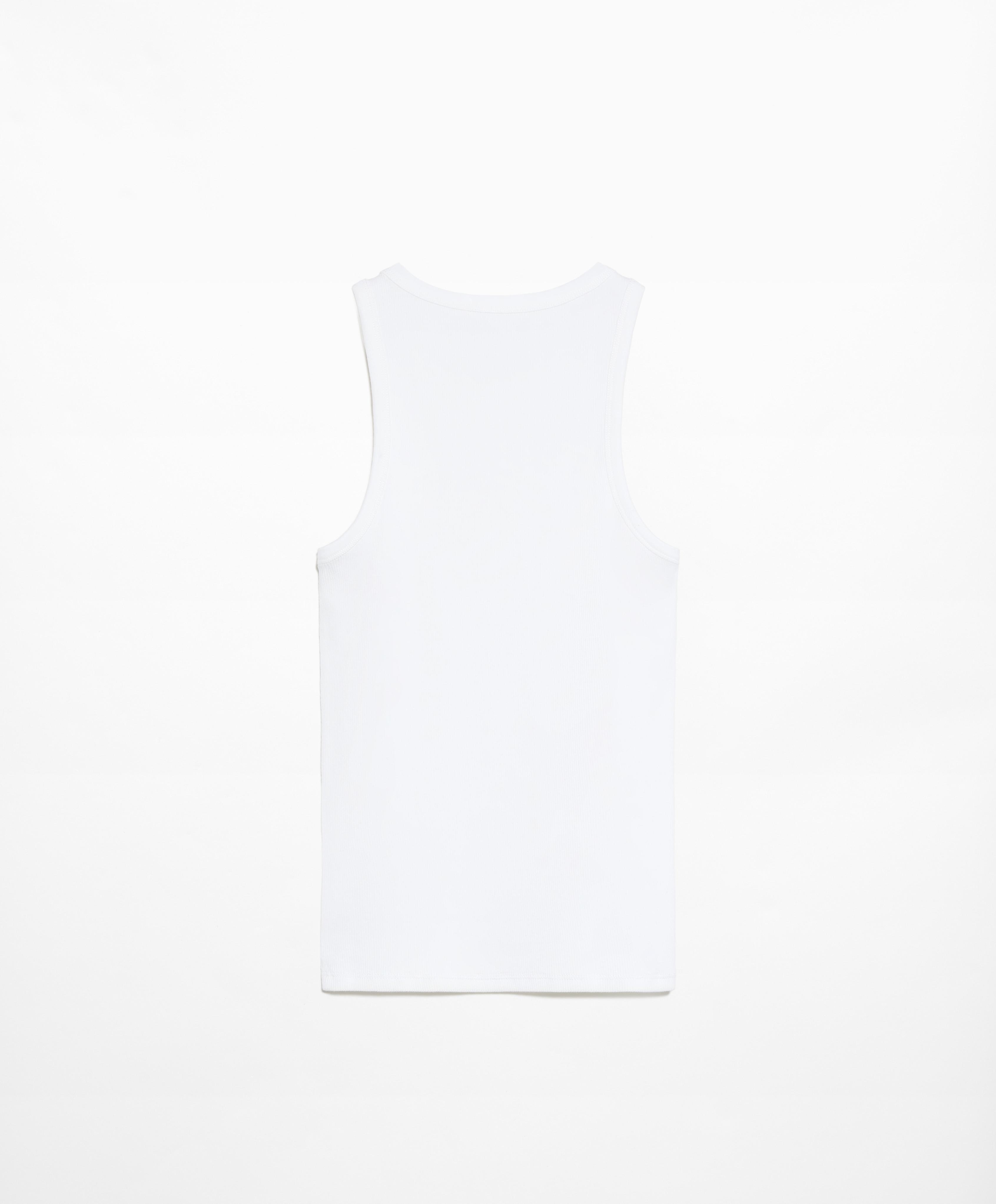 Rib vest top with cotton and modal