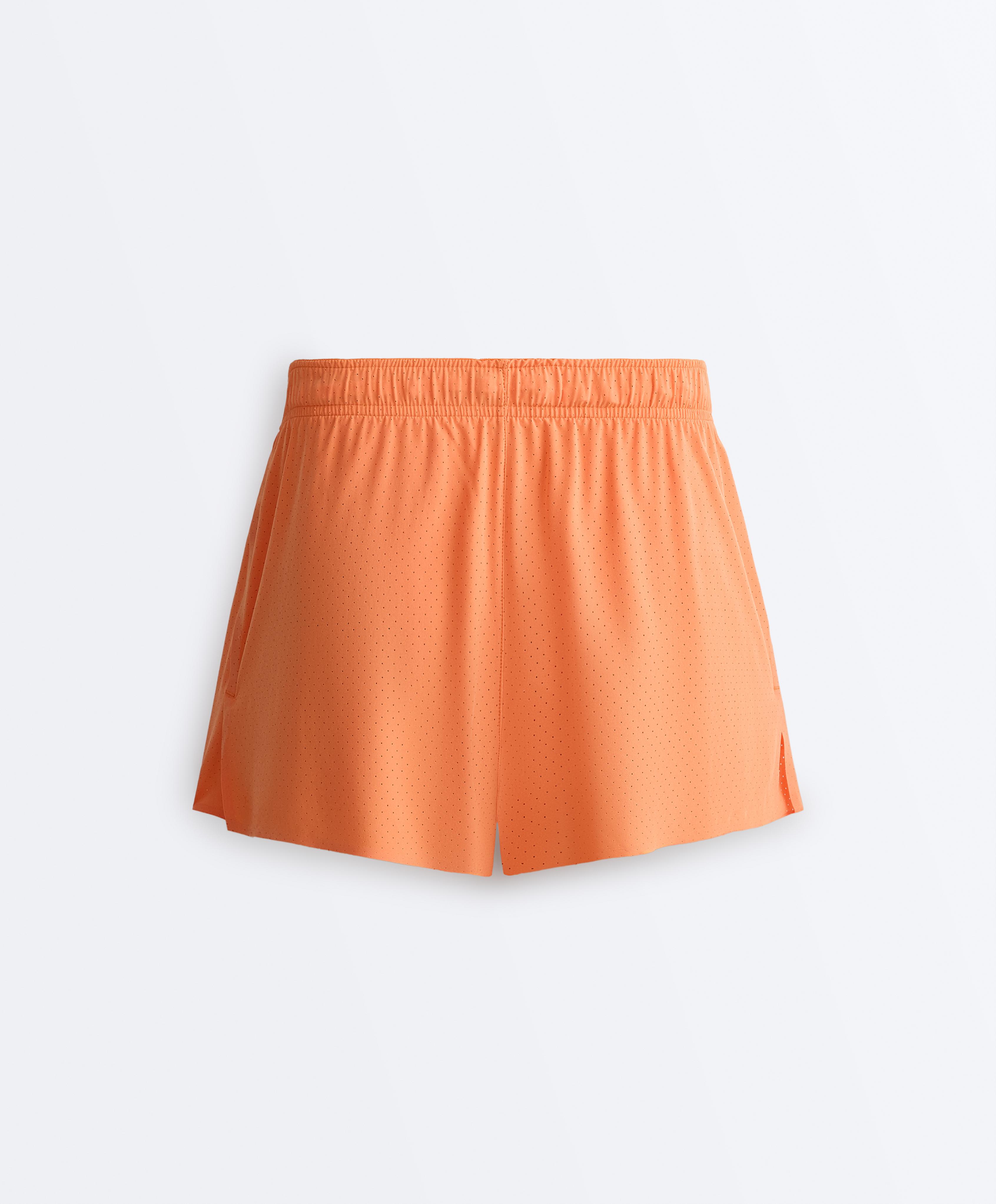 Mid-rise 7cm technical shorts — WASHED ORANGE