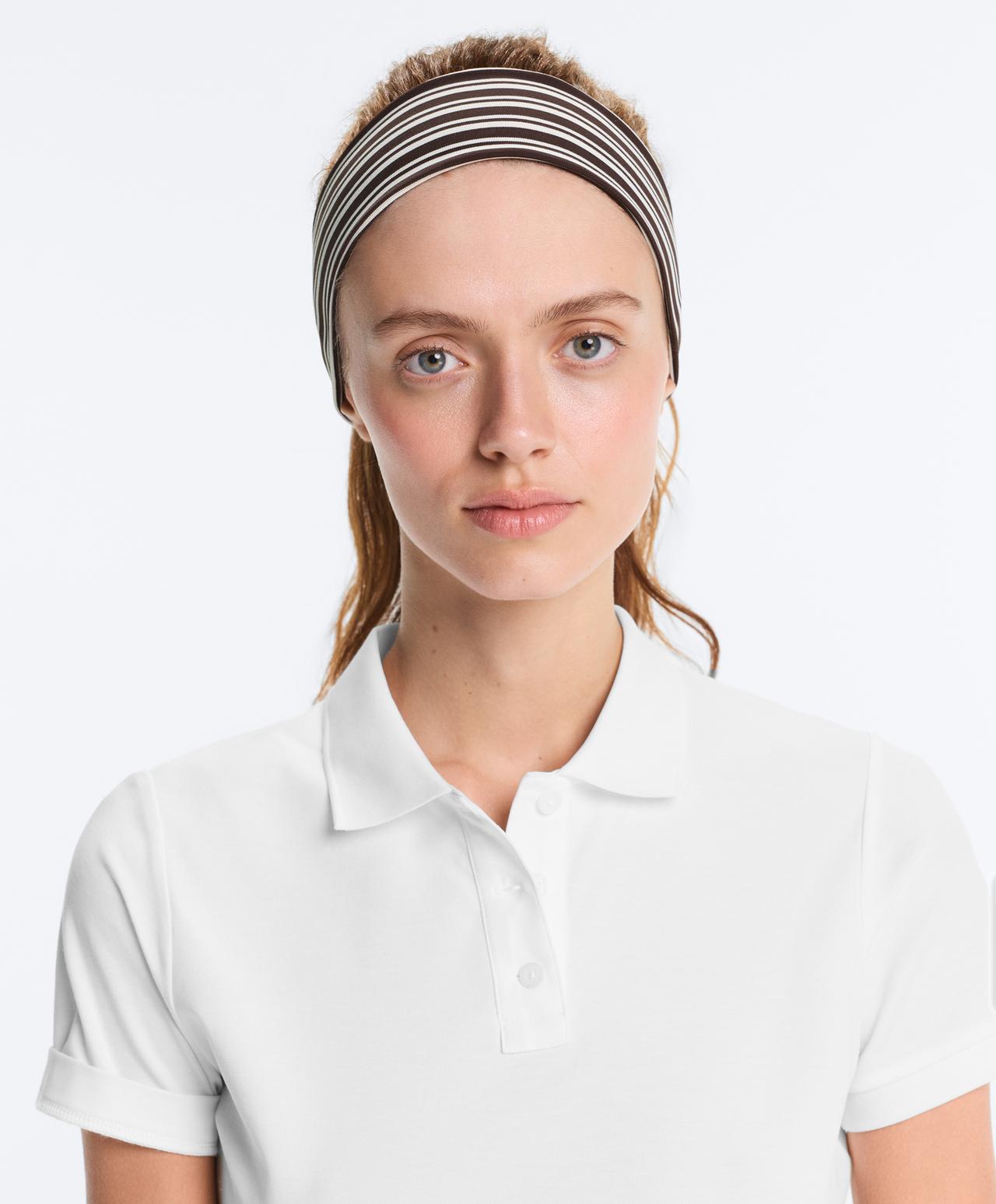 6 cm striped sports headband — DARK BROWN