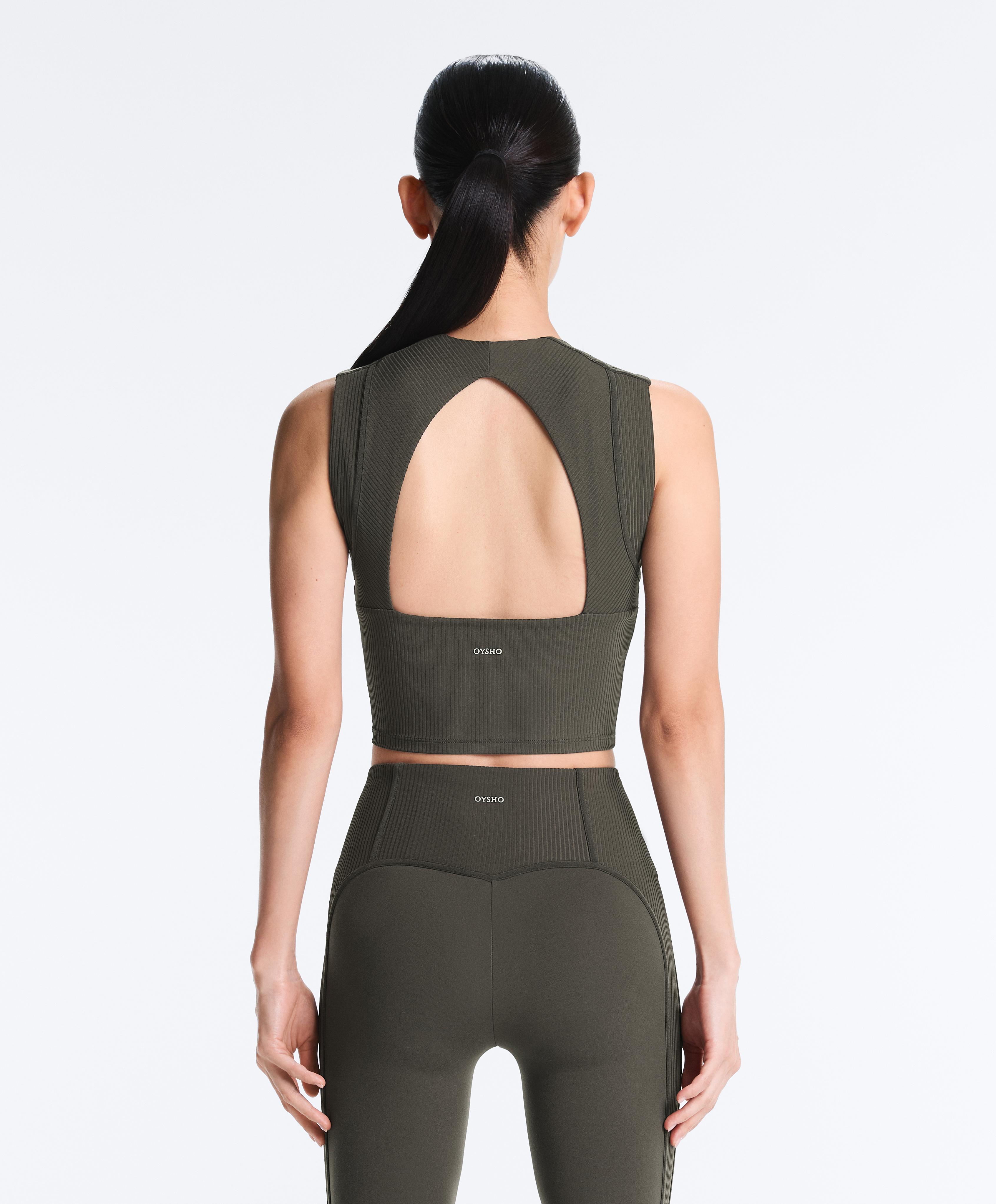 Sleeveless Rib Comfortlux Tank Top — GREEN