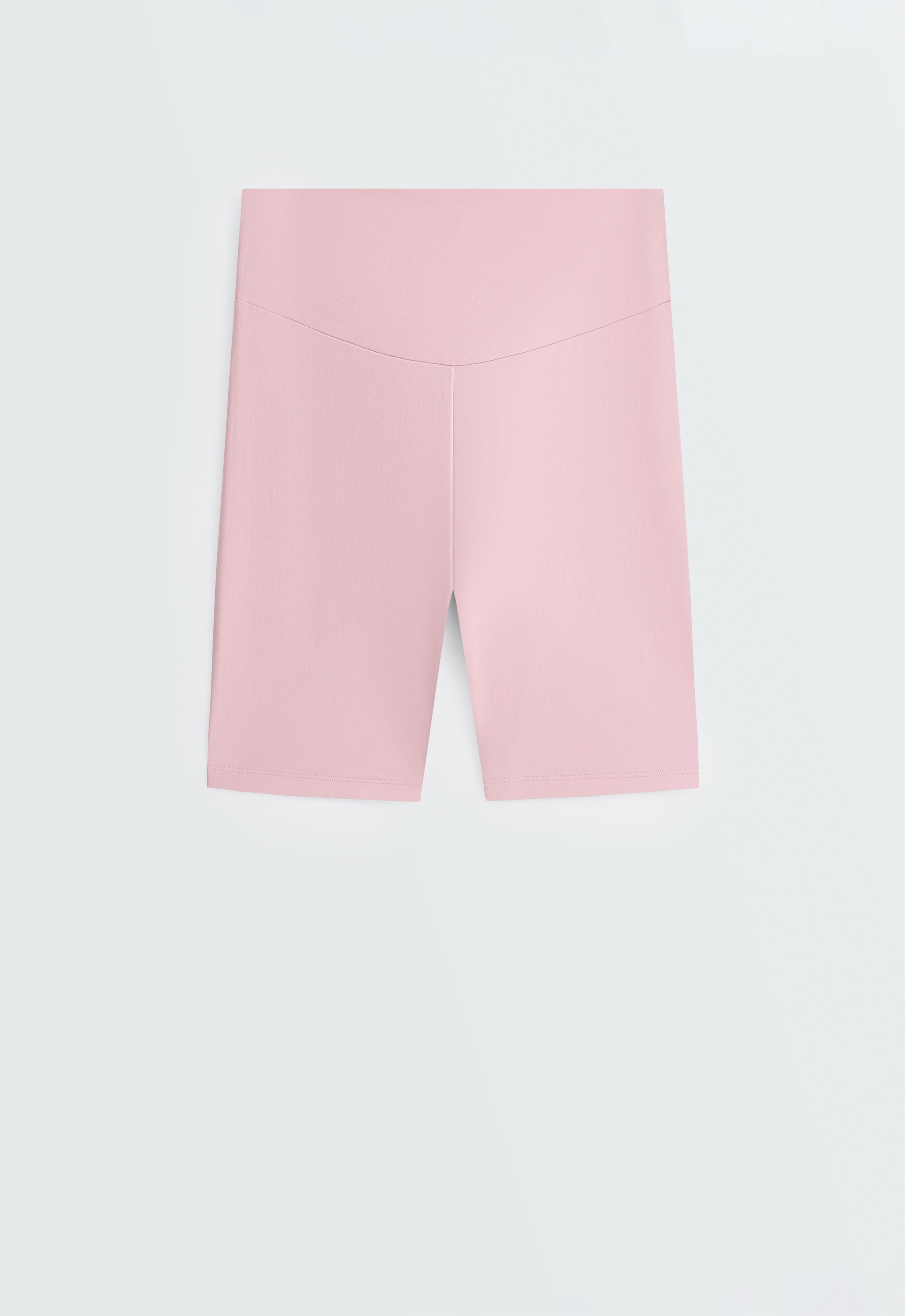 Comfortlux high-rise 20cm biker leggings — PALE PINK