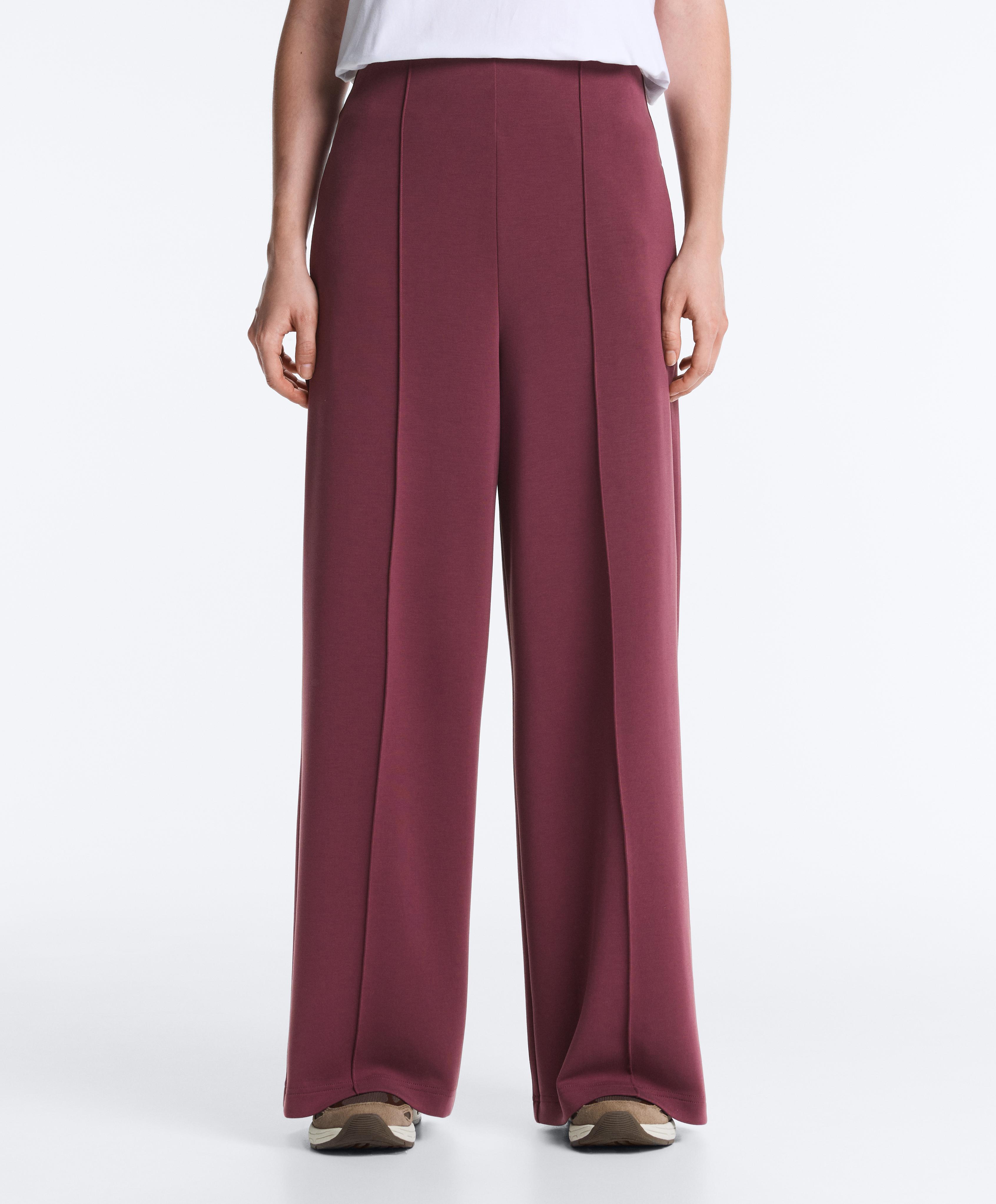 Straight-leg trousers with soft-touch modal and crease Straight-leg trousers with soft-touch modal and crease
