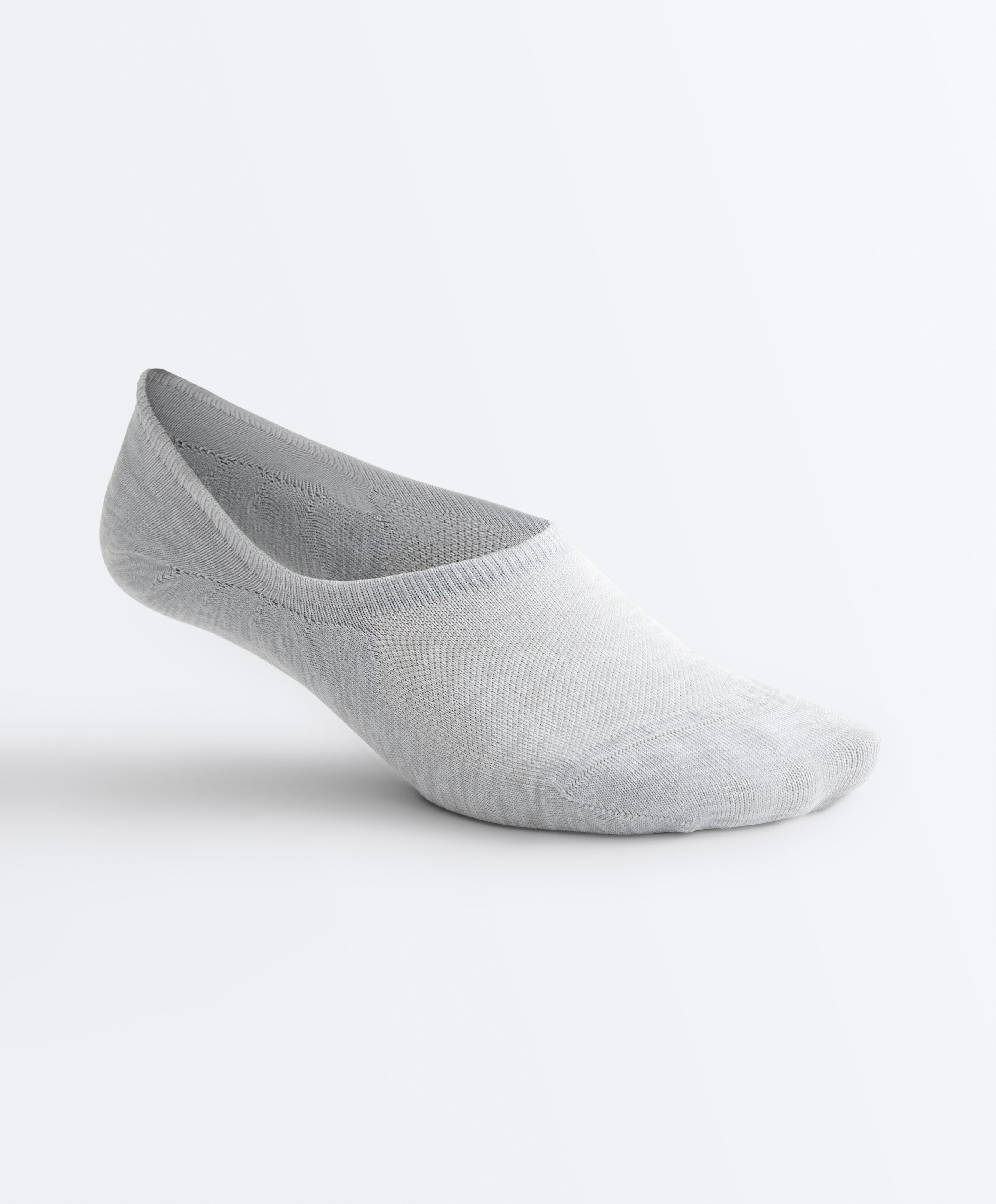 3 pairs of high-cut invisible polyamide blend sports socks — GREY
