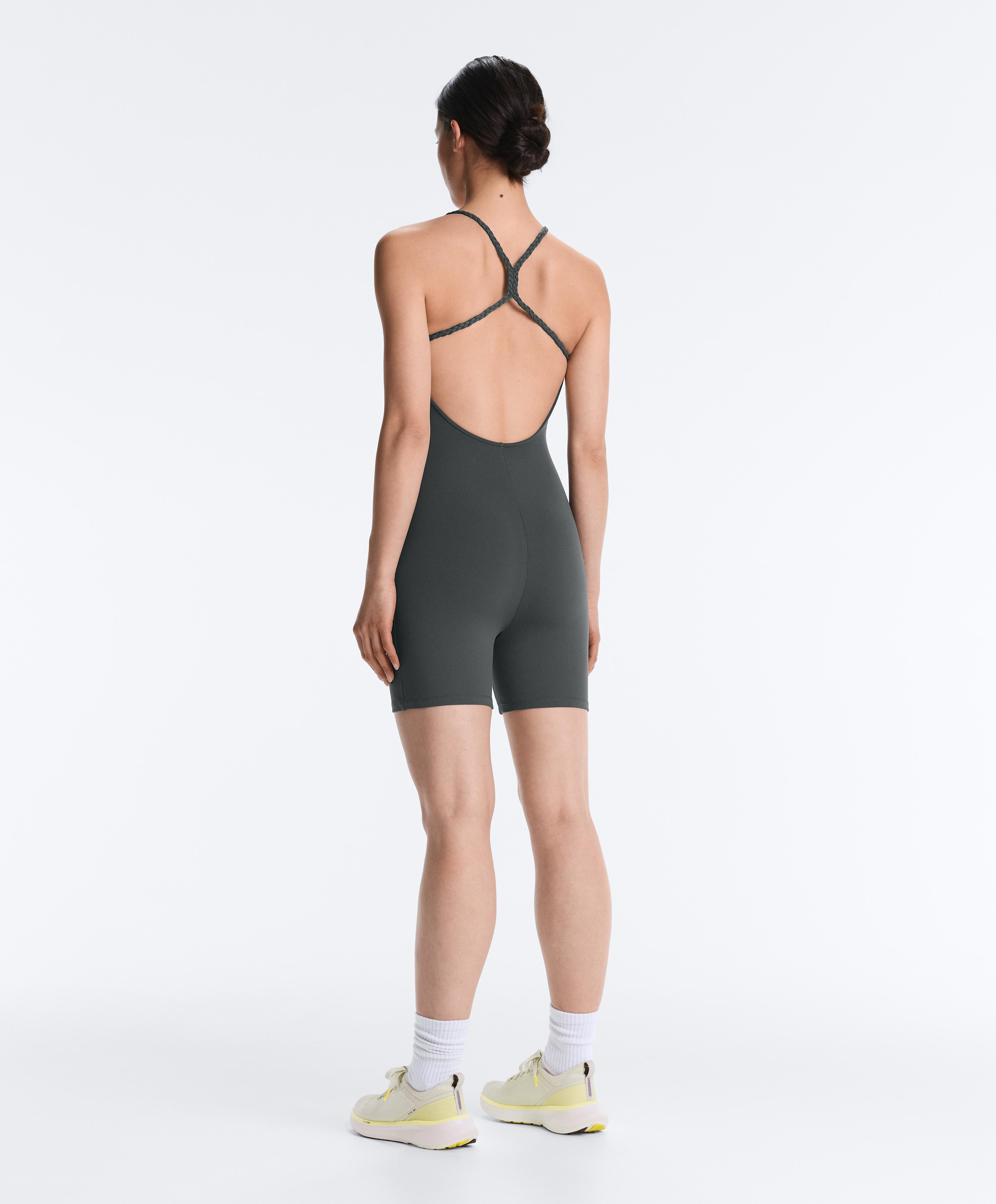 Comfortlux braided short jumpsuit — STEEL GREY