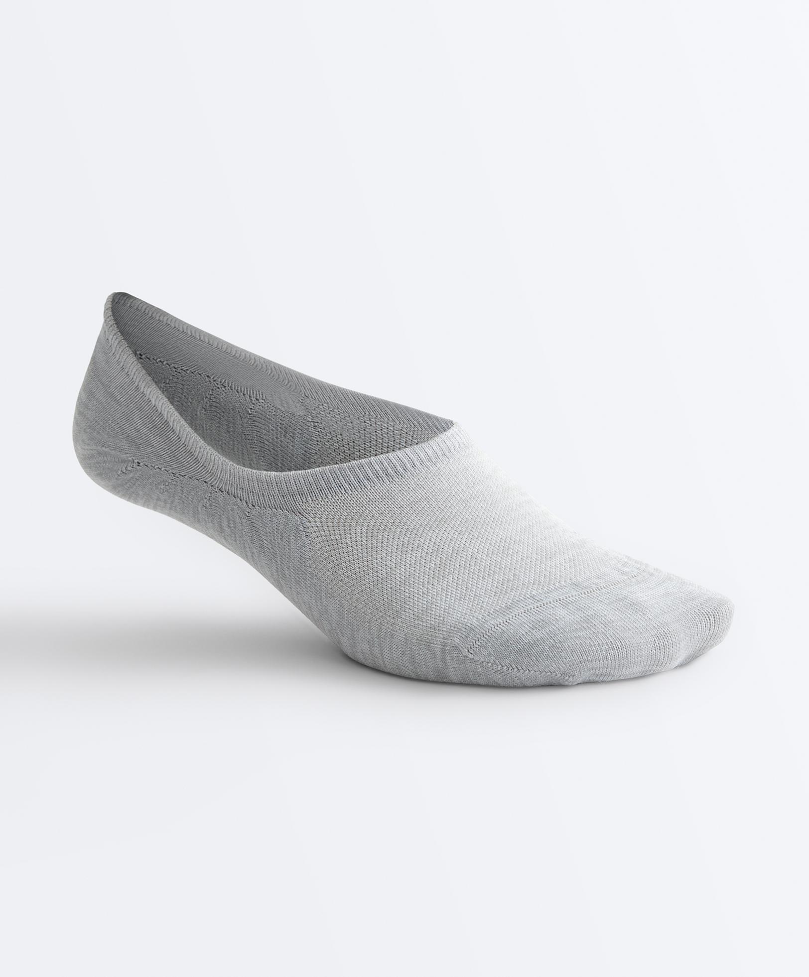 3 pairs of high-cut invisible polyamide blend sports socks — GREY