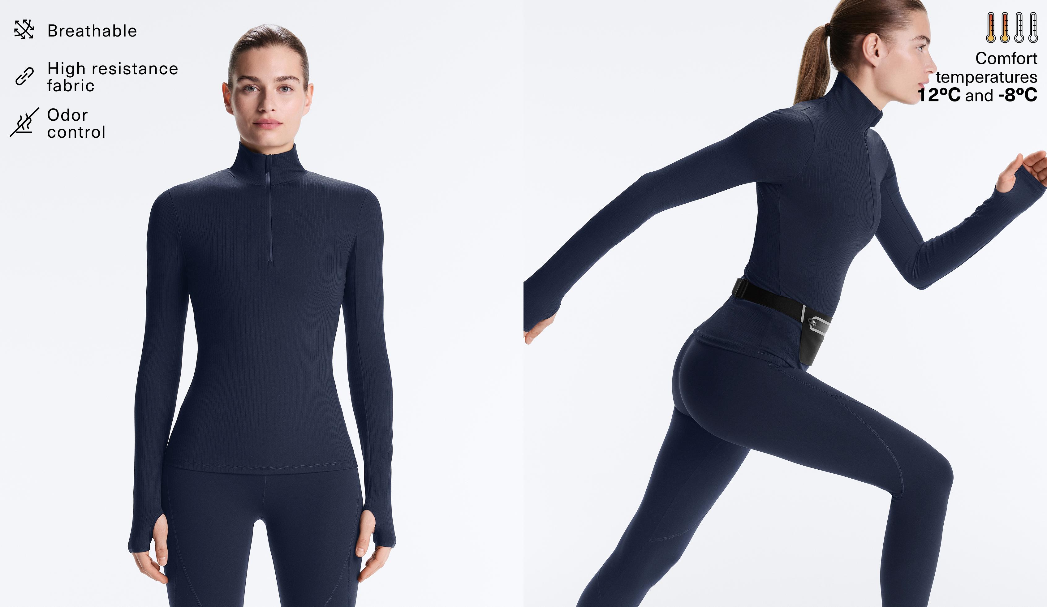 Thermal base layer rib T-shirt