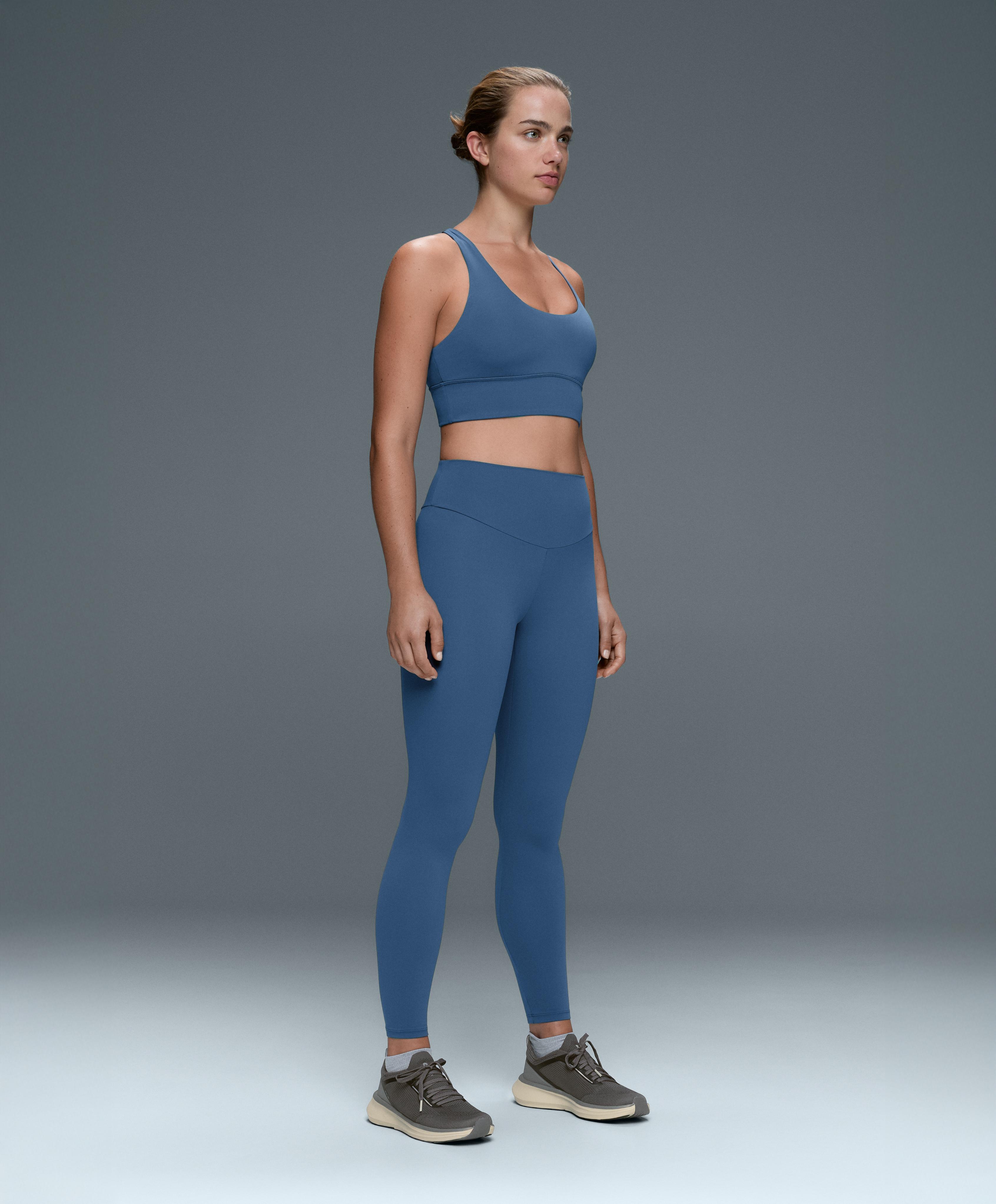 Medium-support Comfortlux sports bra with cups — MID GREY-BLUE