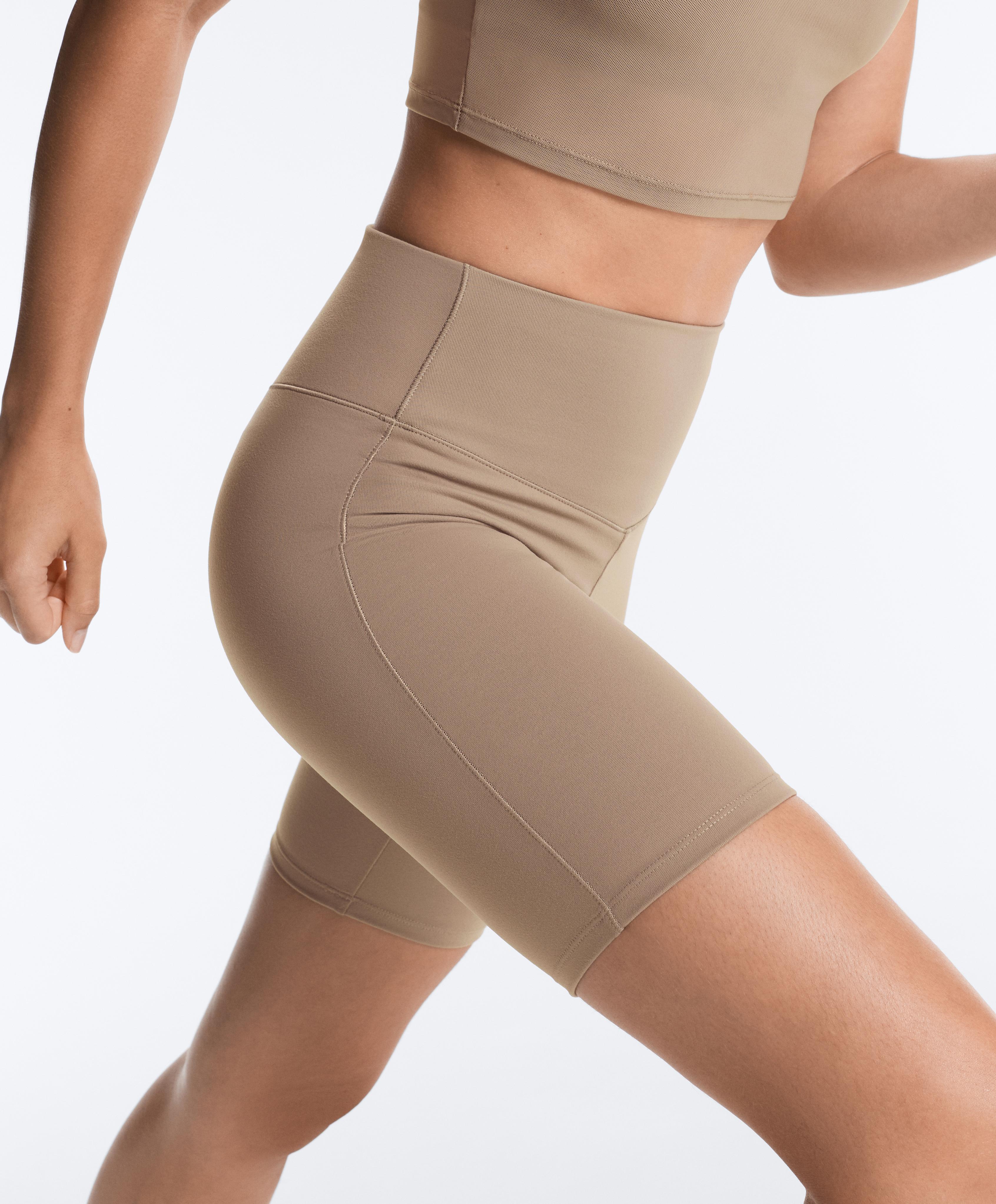 Evermove high-rise 20cm cycle leggings — PINK-BEIGE