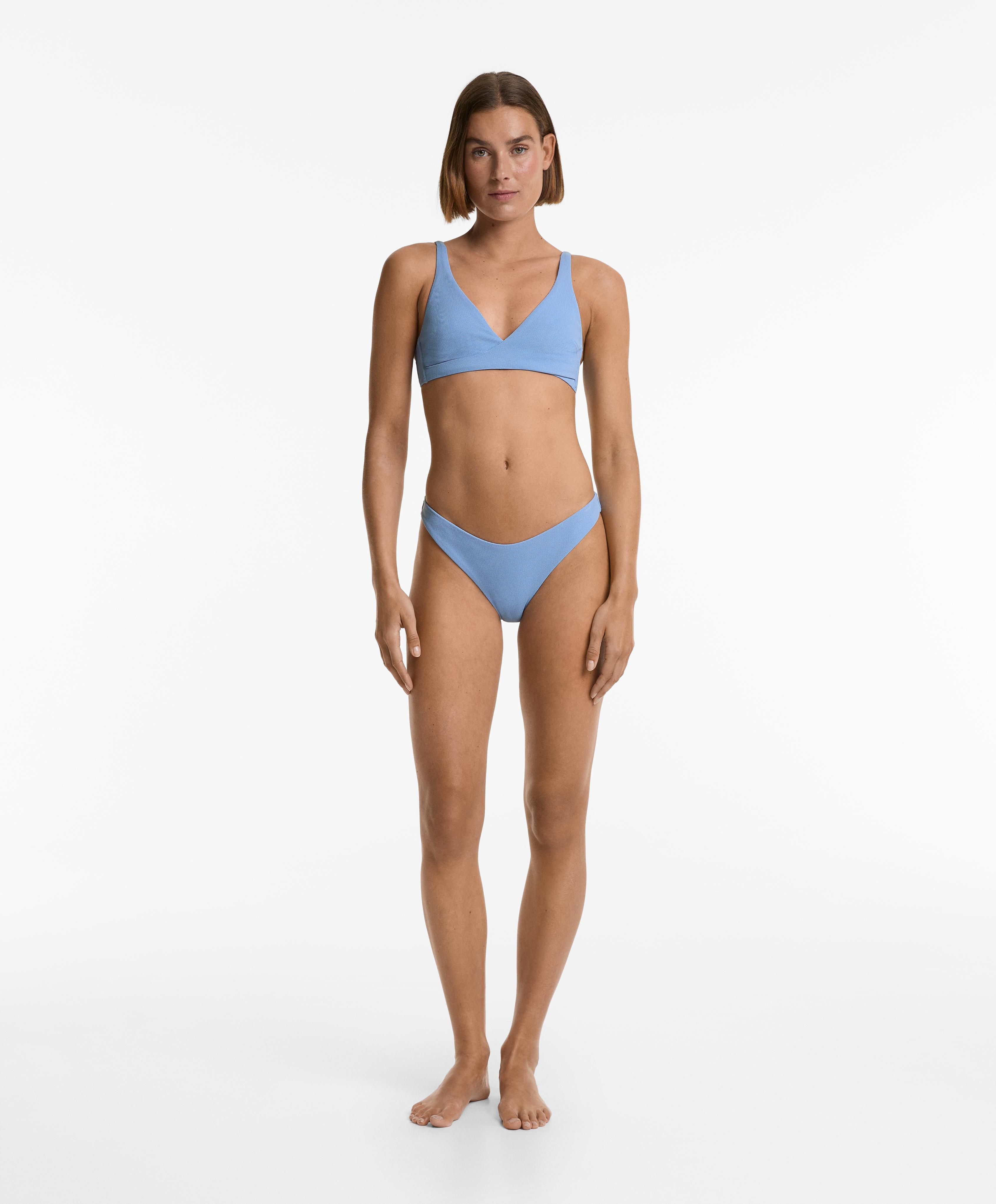 Culotte de bikini couvrante piqué coupe en U - Soldes Culotte de bikini couvrante piqué coupe en U - Soldes