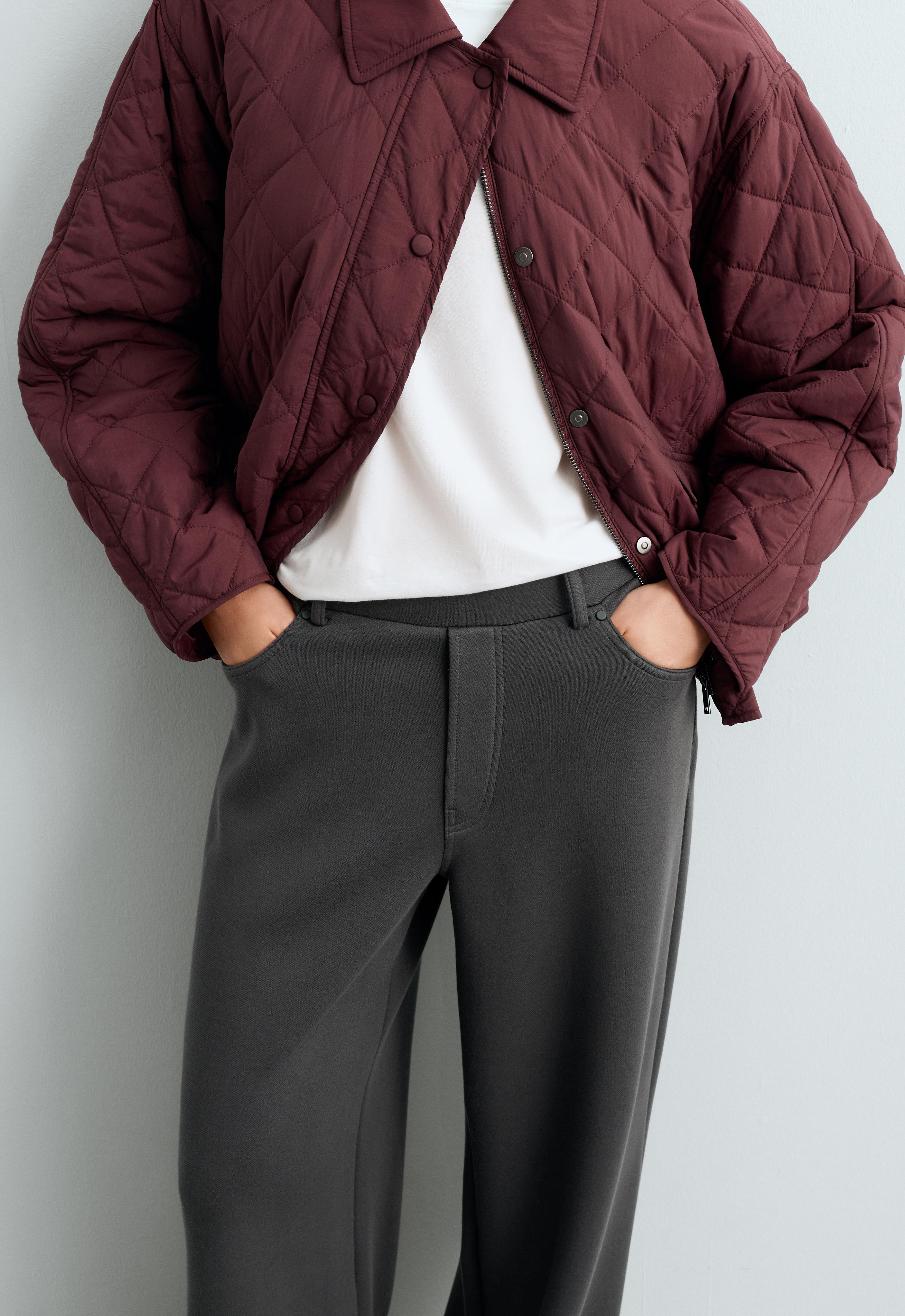5-pocket wide-leg trousers — DARK ANTHRACITE