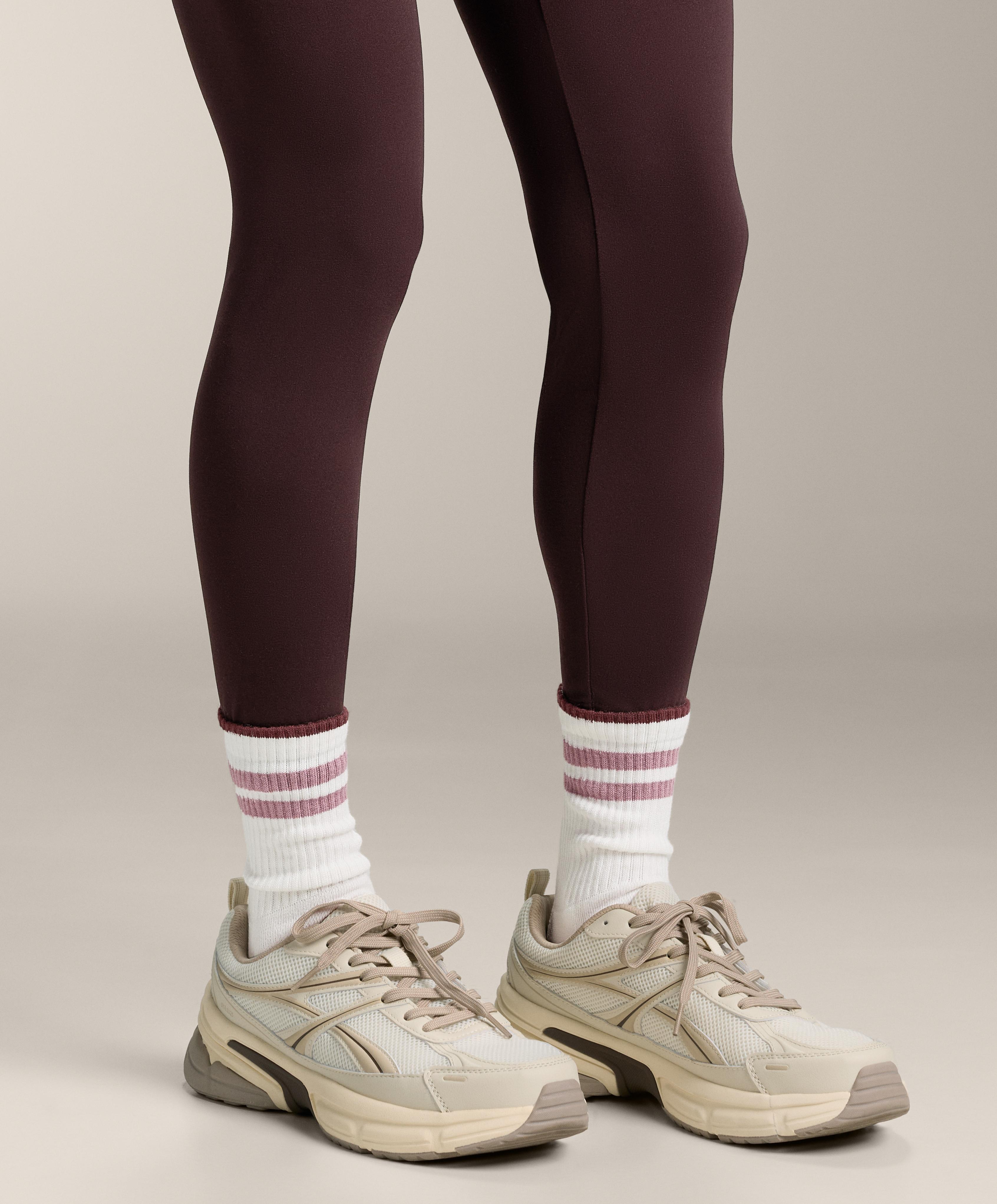 3 pairs of classic cotton blend sports socks — MAHOGANY
