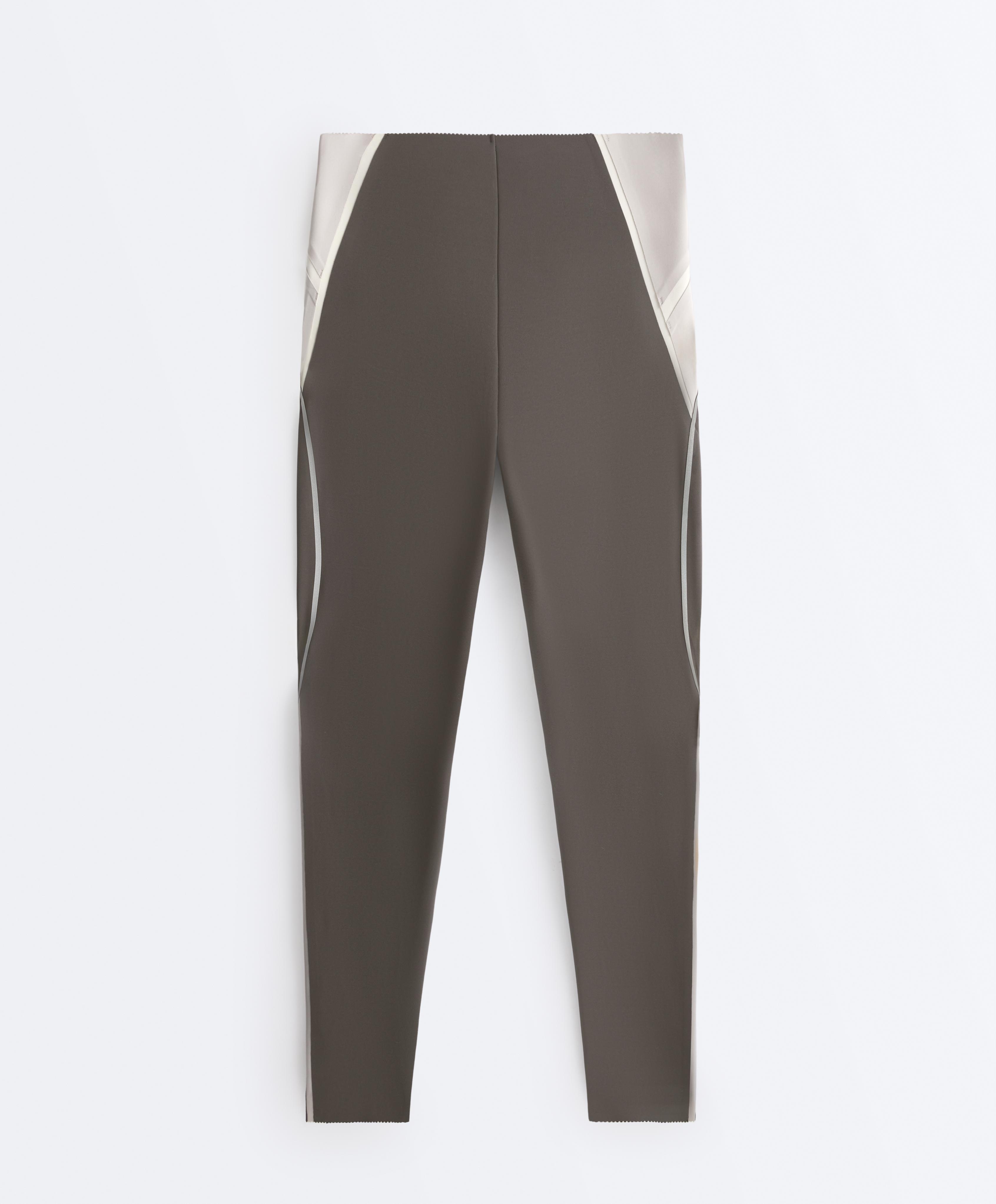 High-rise Compressive reflective core control ankle-length leggings