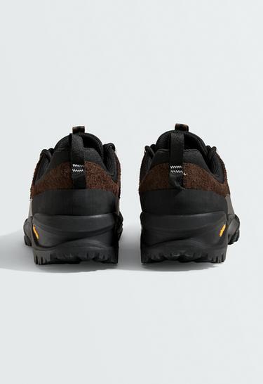 Freetime split-leather trainers — BROWN 5